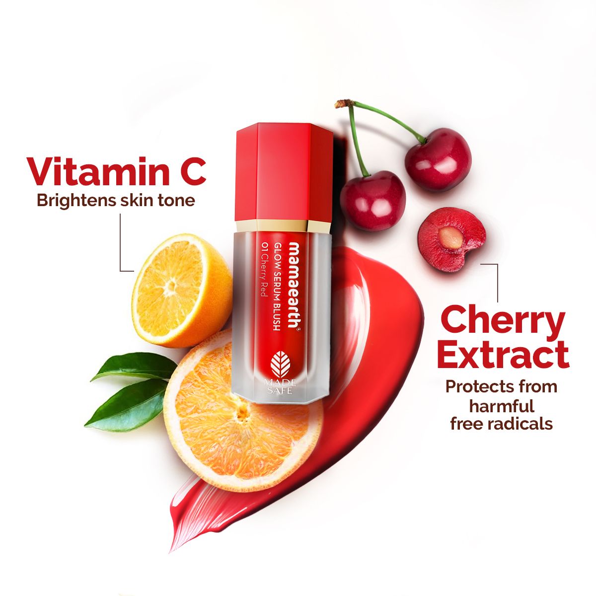 Mamaearth Glow Serum Blush with Vitamin C & Cherry Extract, 5ml, Cherry Red - Image 4 - Buy from Indicrest