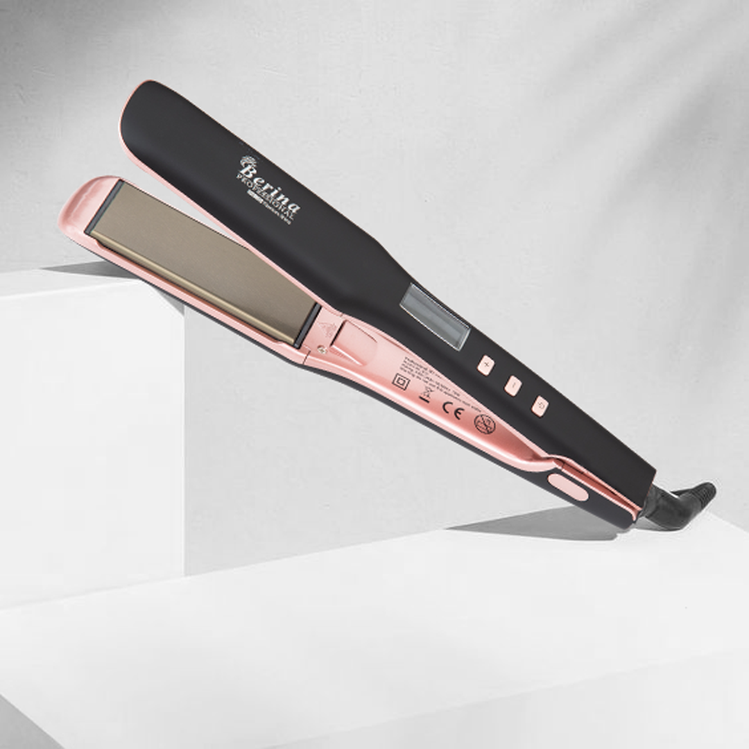 Berina Professional Pro 3D Titanium Shine BC-V21 Hair Straightener | Salon-Smooth Finish & Advanced Styling, BC-V21