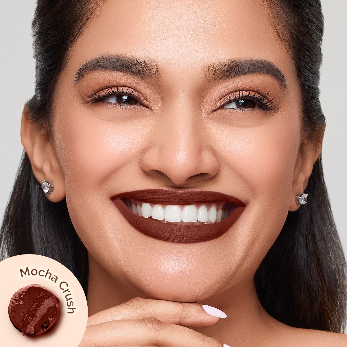 Mamaearth Moisture Matte LongStay Lipstick with Vitamin E & Avocado, 2g | Mocha Crush - Image 2 - Buy from Indicrest