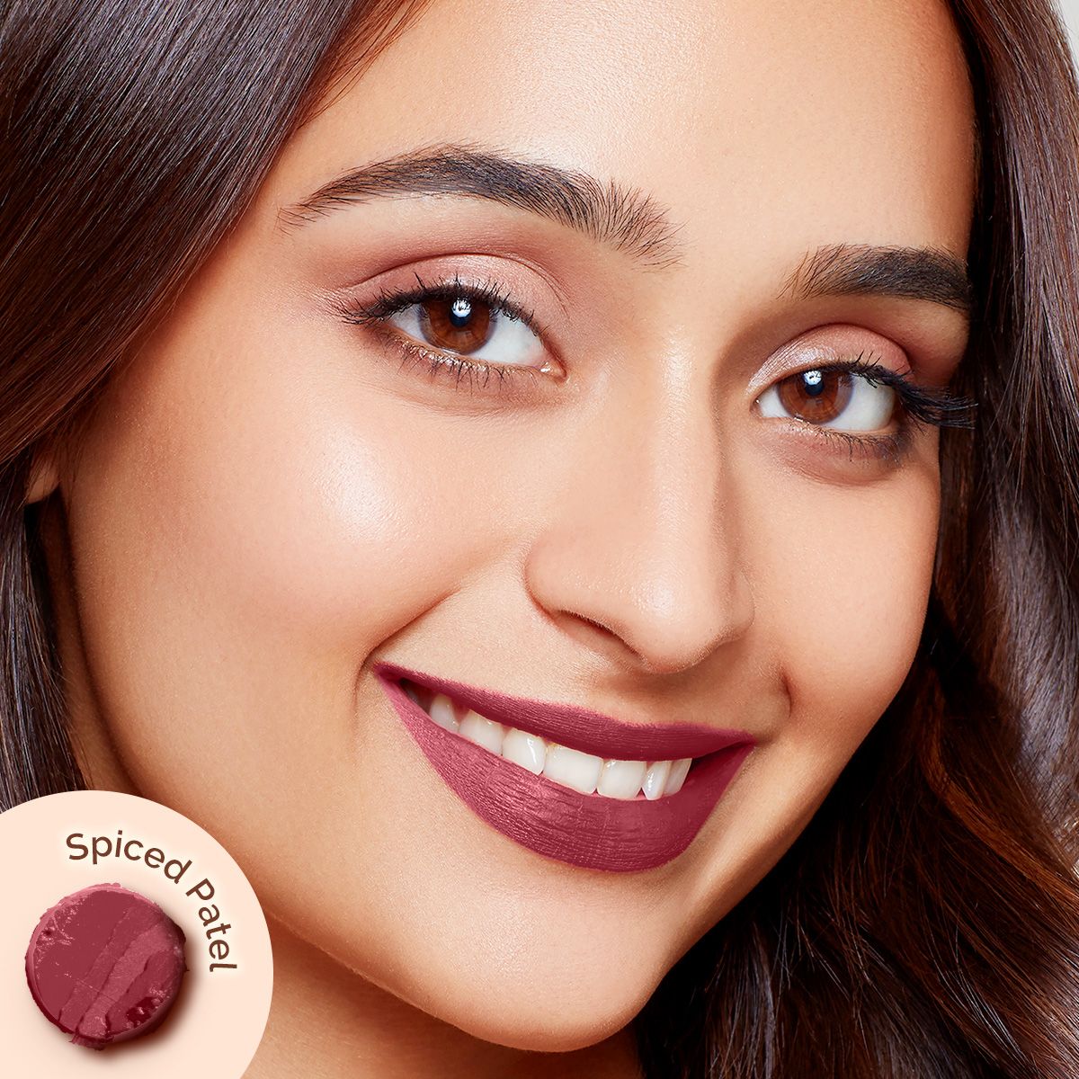 Mamaearth Moisture Matte LongStay Lipstick with Vitamin E & Avocado, 2g | Spiced Petal - Image 2 - Buy from Indicrest