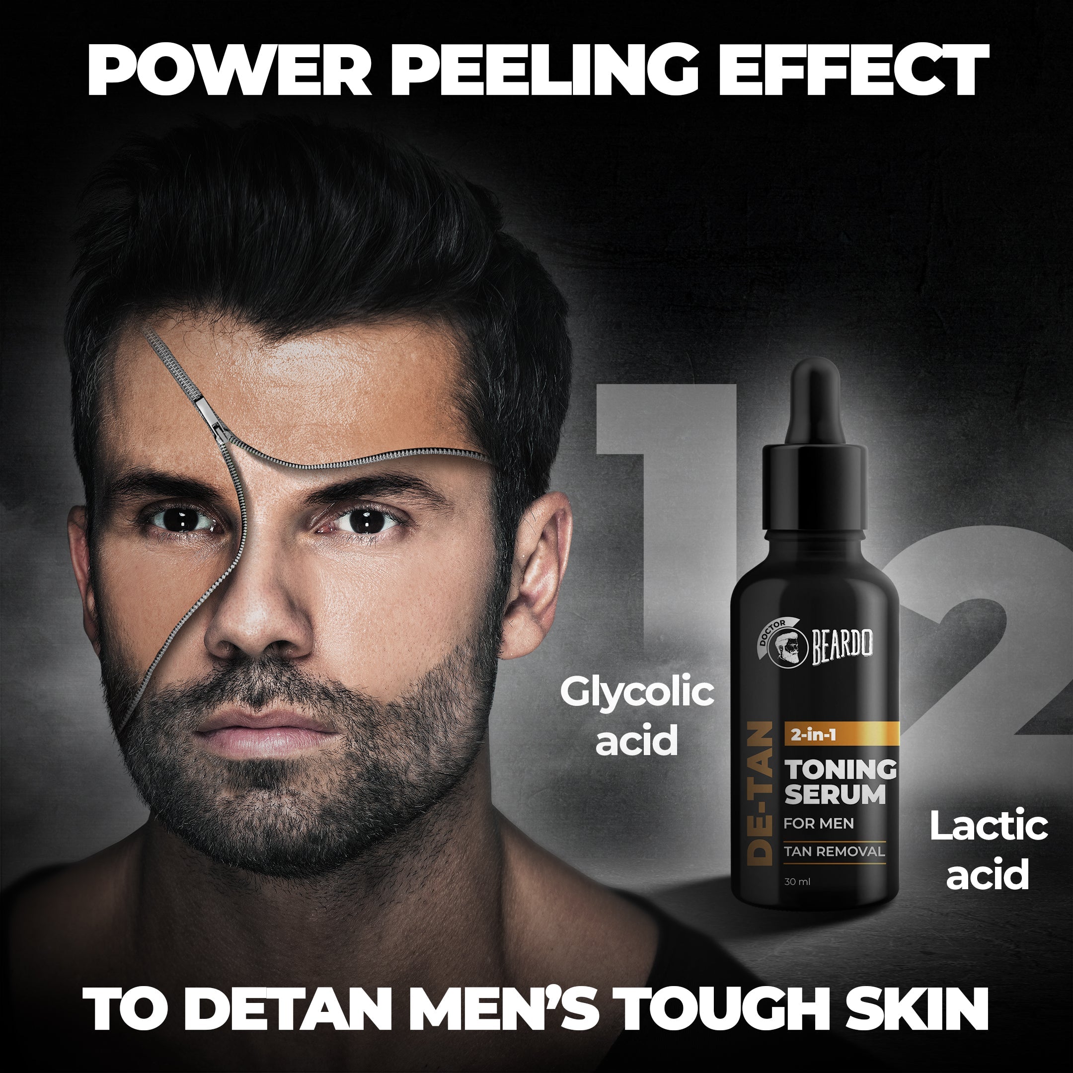 Beardo De-Tan 2 in 1 Toning Serum, 30ml - Image 3 - Buy from Indicrest