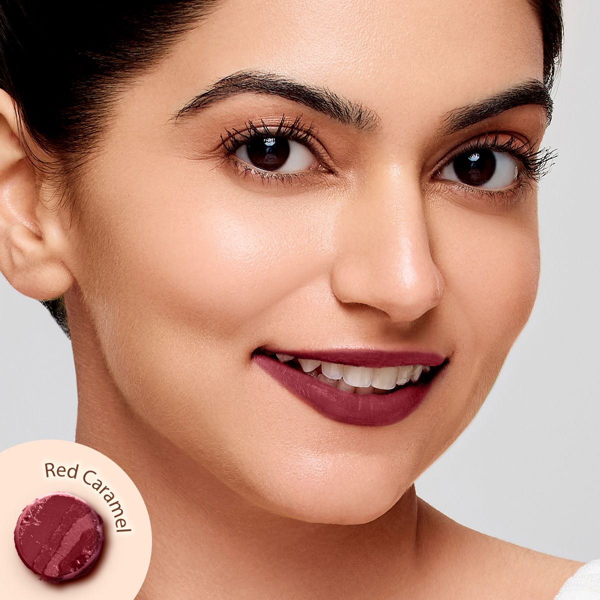 Mamaearth Moisture Matte LongStay Lipstick with Vitamin E & Avocado, 2g | Red Caramel - Image 2 - Buy from Indicrest