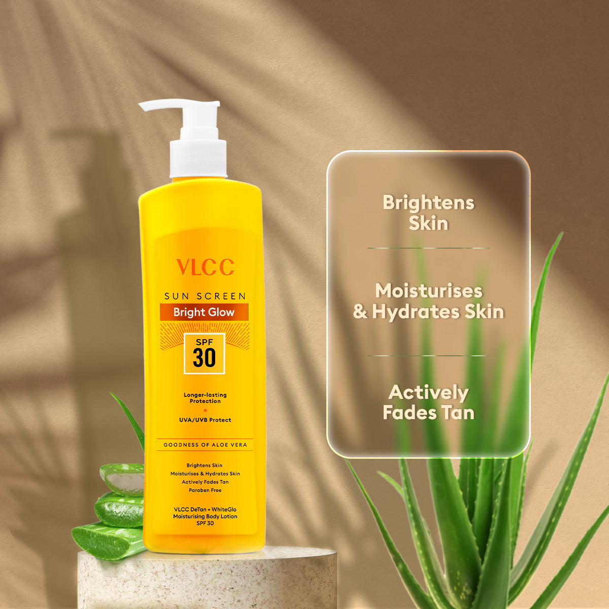 VLCC Bright Glow De-Tan WhiteGlo Moisturising Body Lotion SPF 30 - 350 ml - Image 3 - Buy from Indicrest
