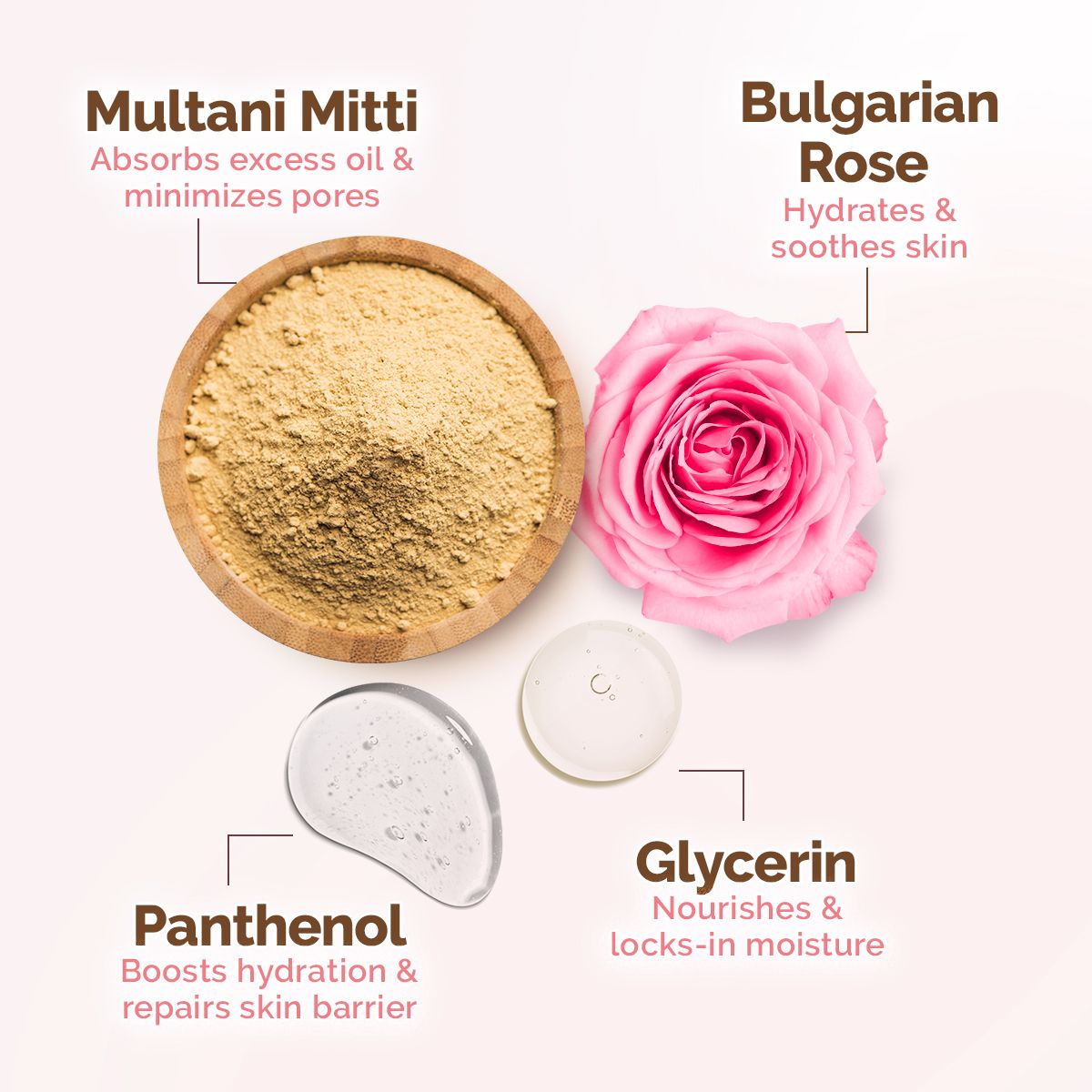 Mamaearth Multani Mitti Oil Balance Face Pack with Multani Mitti & Bulgarian Rose for Normal to Oily Skin, 100g - Image 2 - Buy from Indicrest