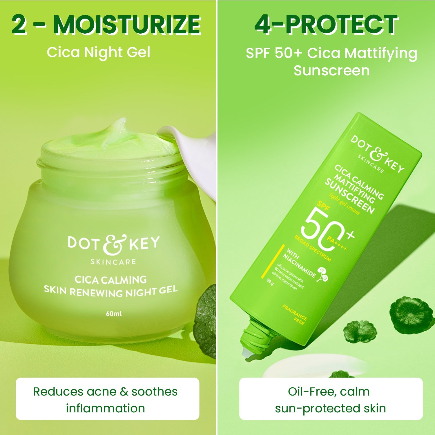 Dot & Key Super Cica & Salicylic Anti Acne Routine, Combo Pack