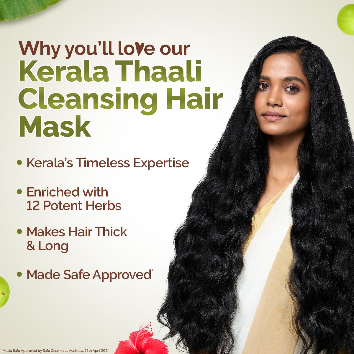 Mamaearth Kerala Thaali Pre-Shampoo Hair Mask with Power of 12 Herbs for Thick & Long Hair, 200g - Image 4 - Buy from Indicrest
