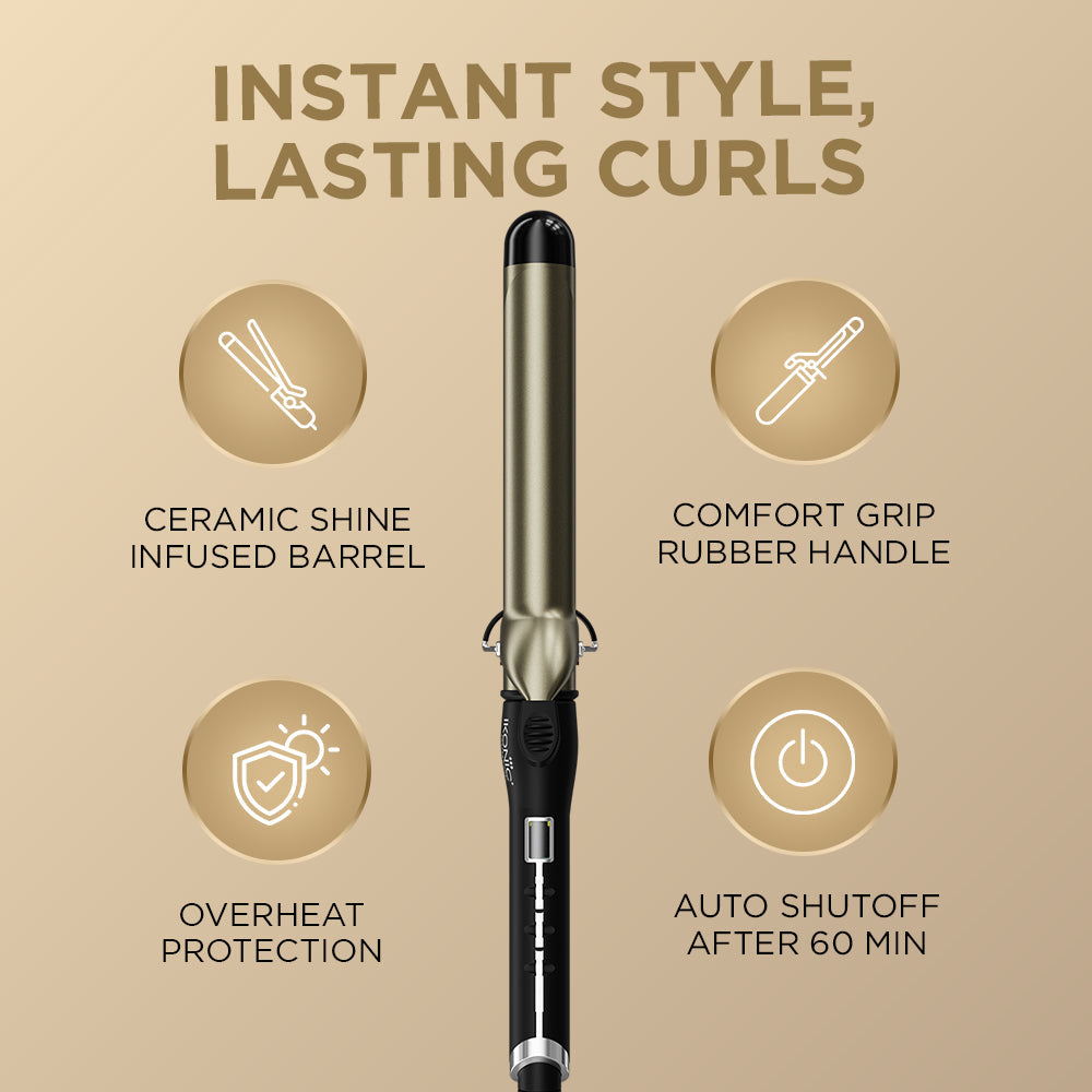Ikonic Professional Curling Tong Hair Curler, Size 32