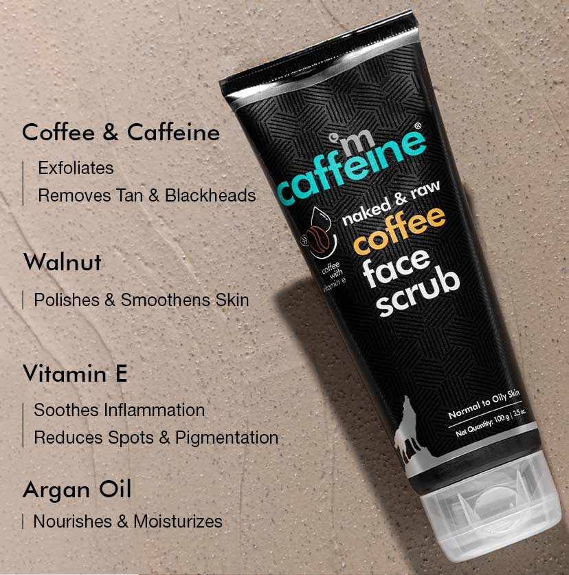 Mcaffeine Coffee Face Scrub with Walnut, 100g - Image 3 - Buy from Indicrest