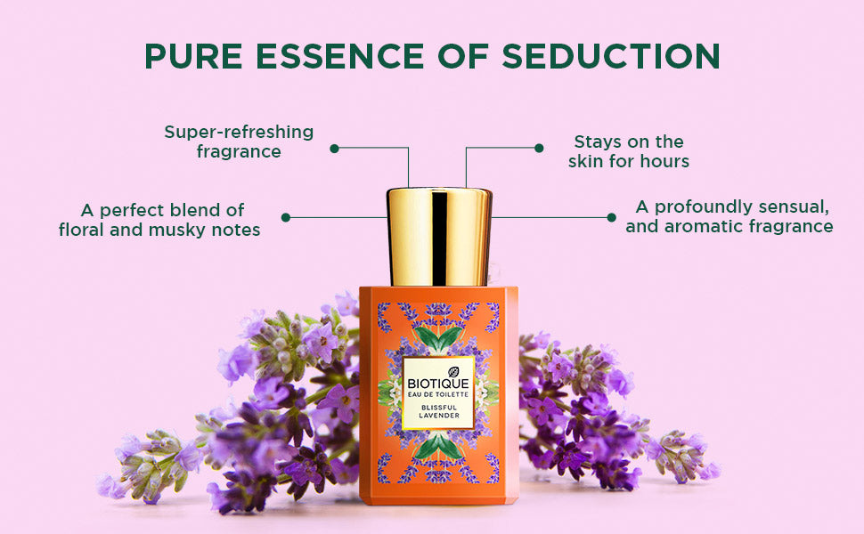 Biotique Blissfull Lavender Eau De Toilette, 50ml - Image 4 - Buy from Indicrest