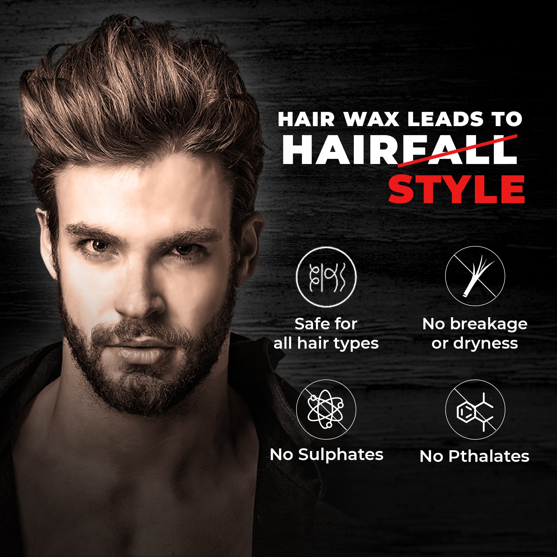 Beardo HAIR CLAY Wax, Strong Hold, 100g - Image 4 - Buy from Indicrest