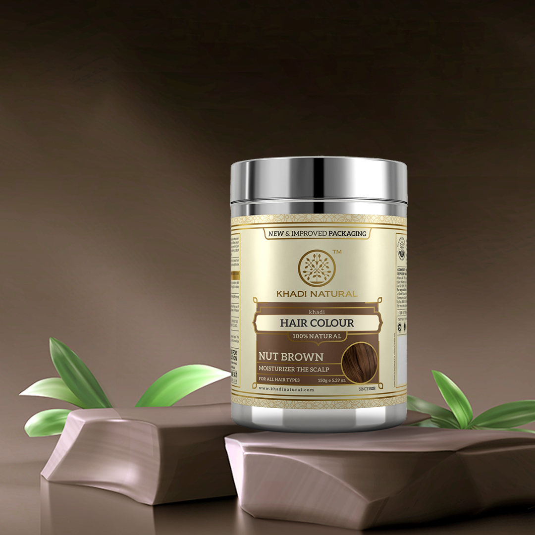 Khadi Natural Nut Brown Henna & Hazel Hair Color - 150gm - Image 7 - Buy from Indicrest