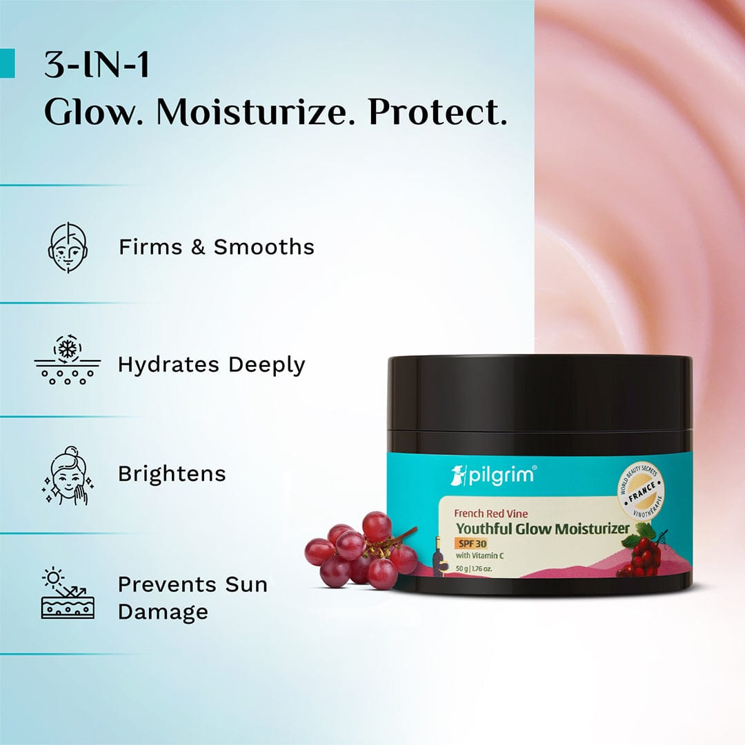 Pilgrim Day/Night Combo With French Red Vine, Face Cream 50g + Night Gel Crème 50g - Image 4 - Buy from Indicrest