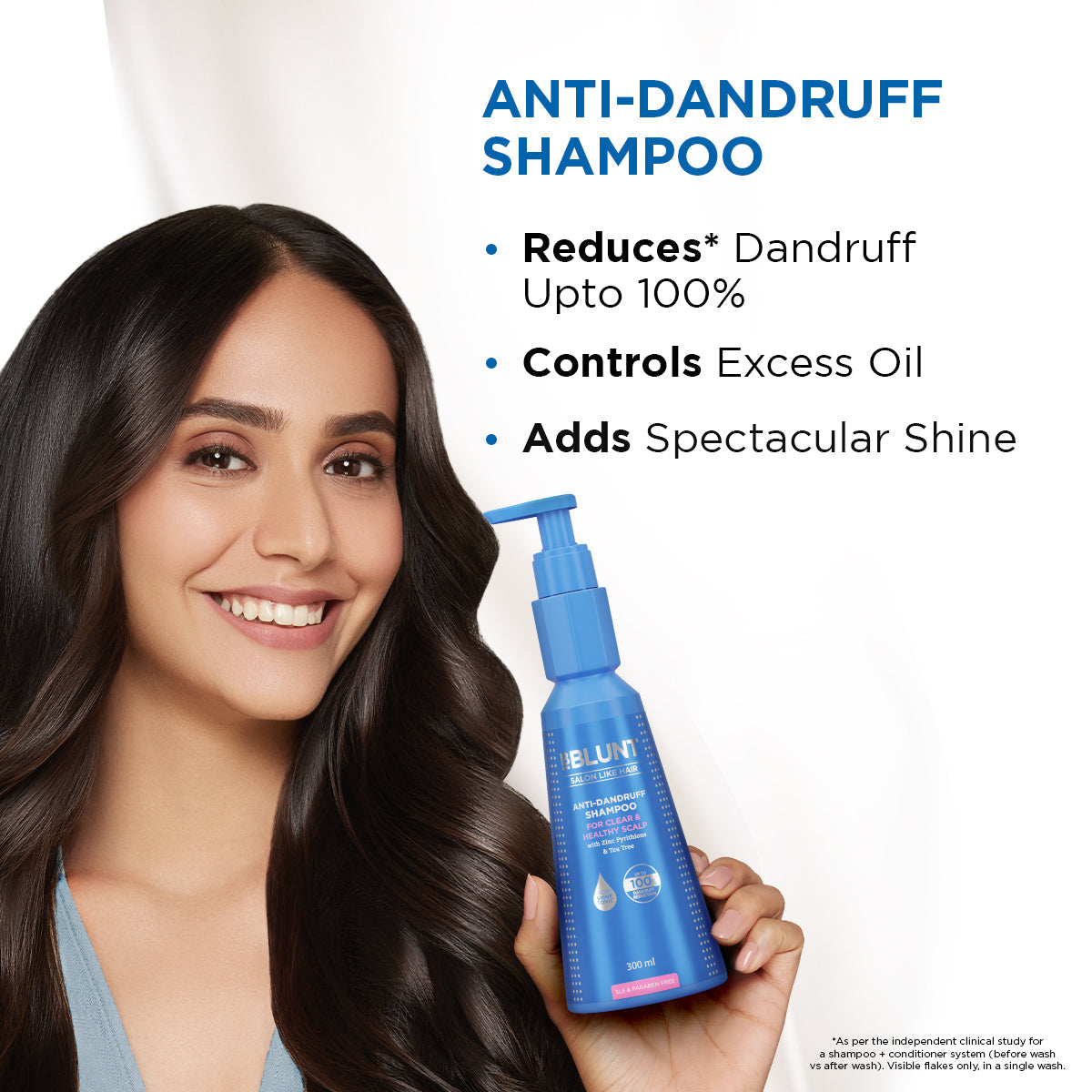 Bblunt Anti-Dandruff Shampoo For a Clear & Healthy Scalp, Pack of 3 X 300ml - Image 4 - Buy from Indicrest