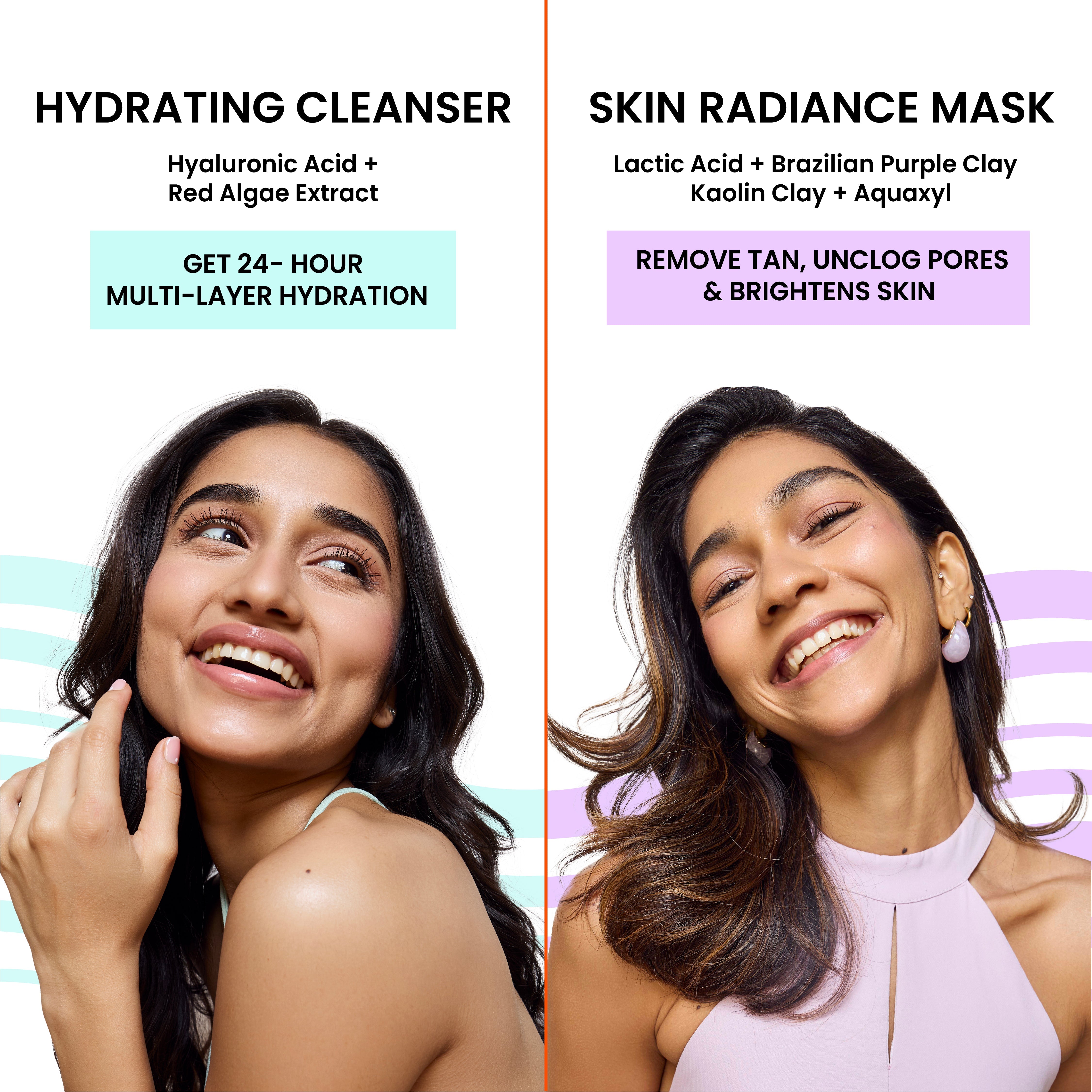 Foxtale Heart-Shaped Pouch Gift Kit Hydrating Face Wash + Skin Radiance Mask + Super Glow Moisturizer + Lip Oil + Heart Shaped Pouch - Image 3 - Buy from Indicrest