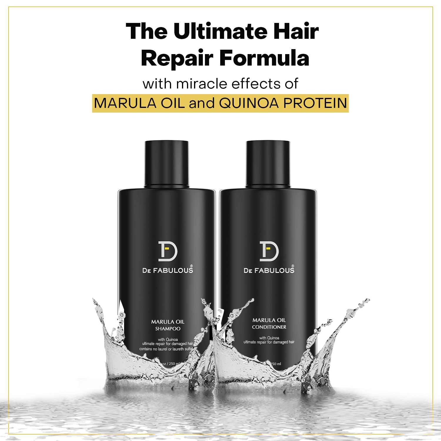 De Fabulous Marula Oil Shampoo 250ml and Conditioner 250ml - Image 3 - Buy from Indicrest