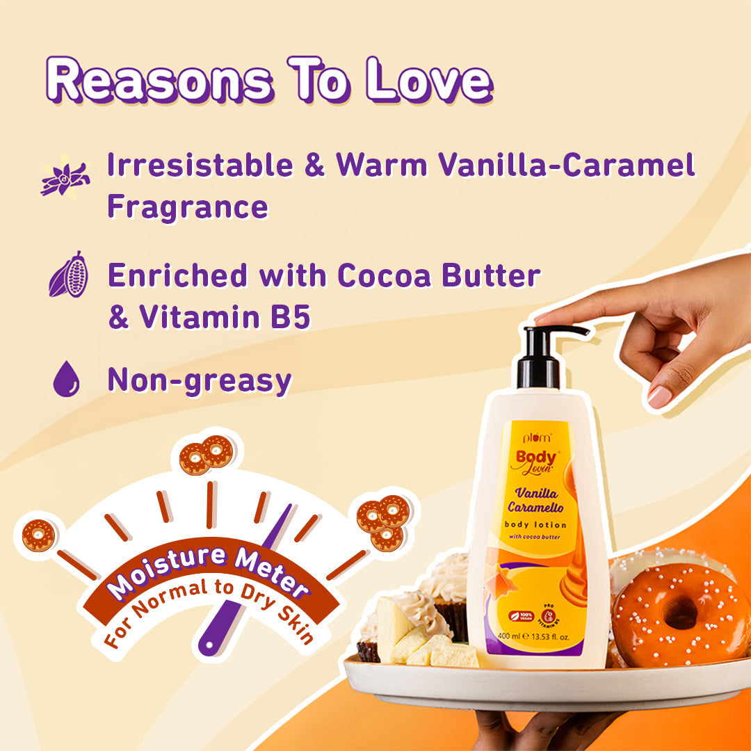 Deliciously Moisturizing Body Lotion Duo by Plum BodyLovin' | Vanilla Caramello & Marshmallow Melt Body Lotion
