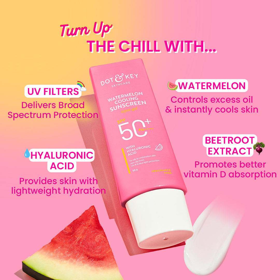 Dot & Key SPF 50+ Watermelon Sunscreen 50g-Pack of 2, 100g
