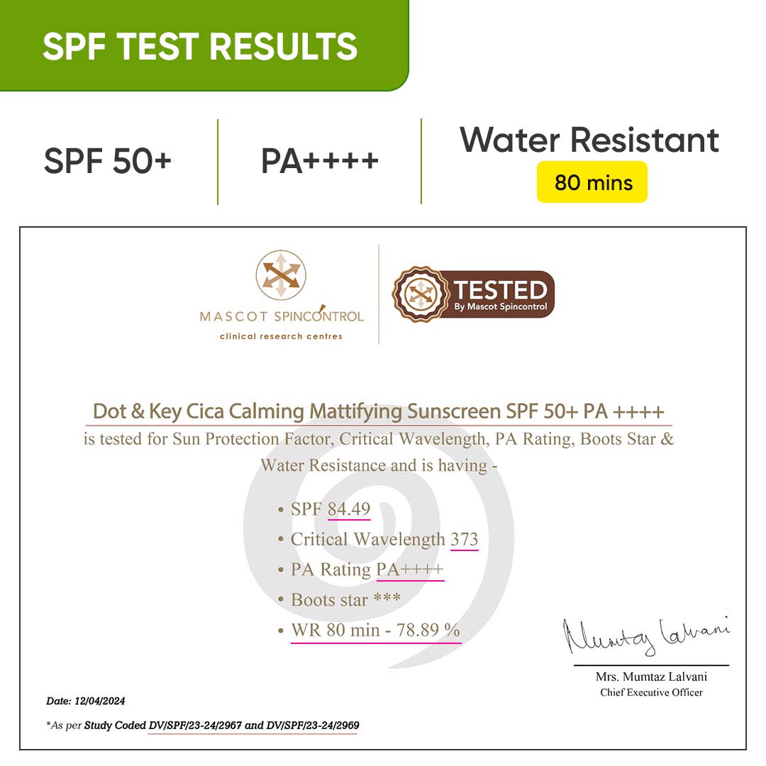 Dot & Key SPF 50+ Cica & Niacinamide Sunscreen - Pack of 2, (80g)