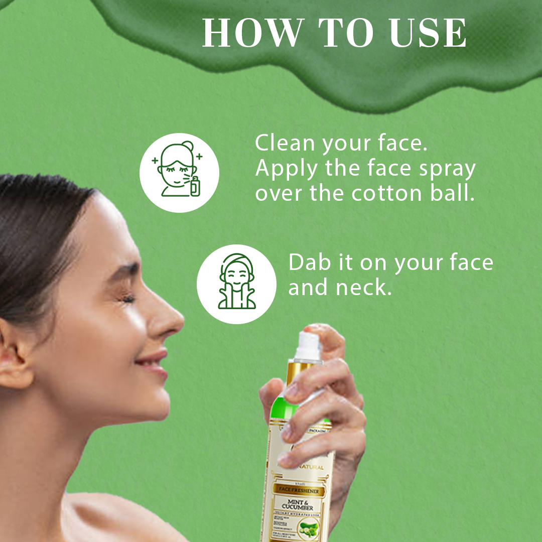 Khadi Natural Mint & Cucumber Face Spray - 100ml - Image 4 - Buy from Indicrest