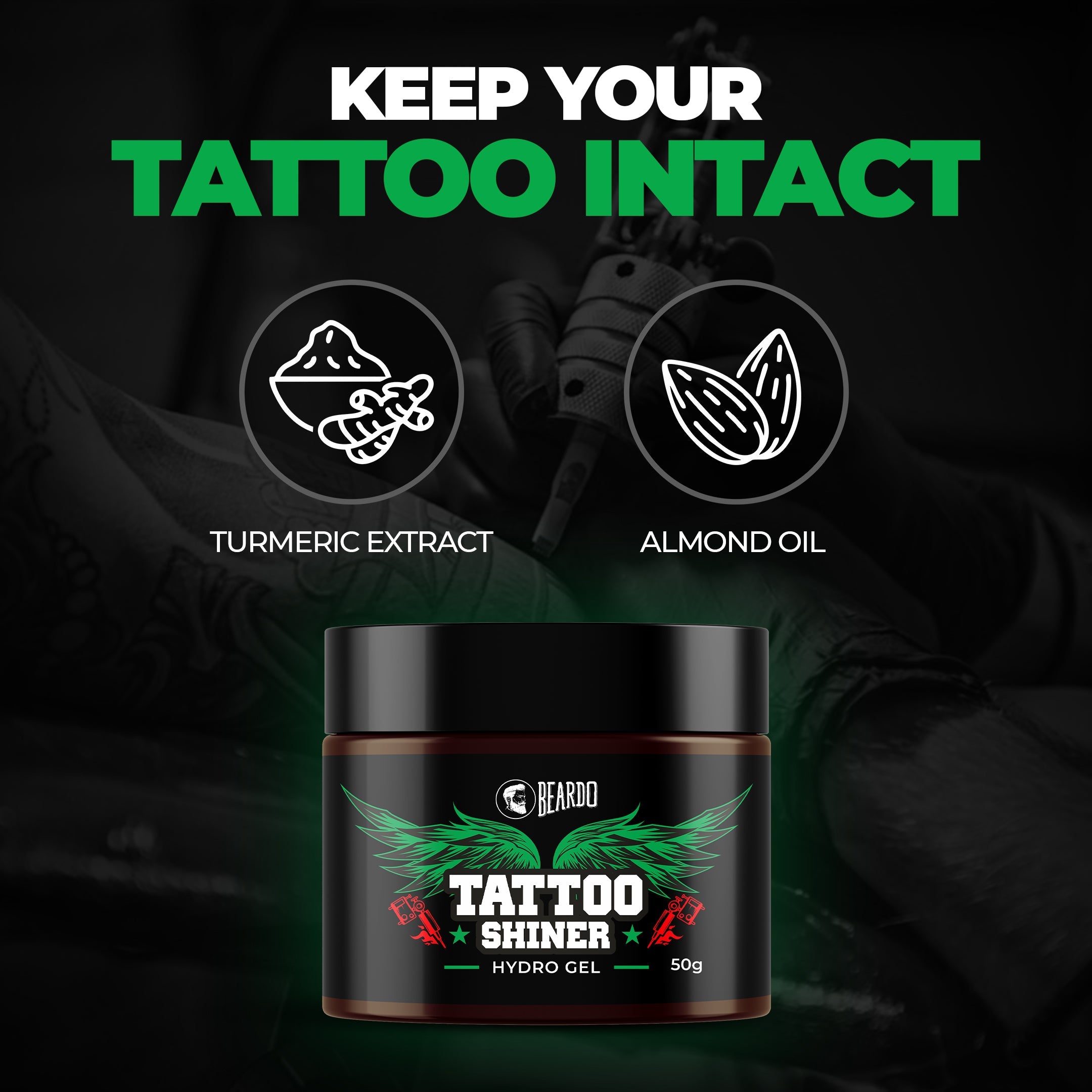 Beardo Tattoo Shiner Gel, 50g - Image 3 - Buy from Indicrest