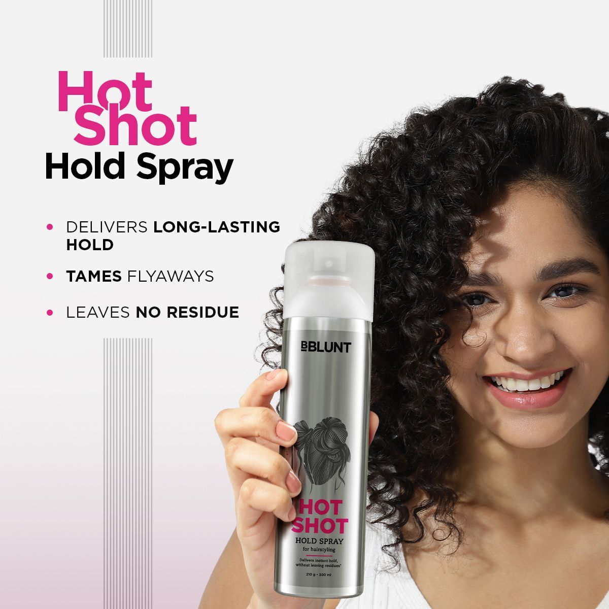 Bblunt Hot Shot Hold Spray for Instant & Firm Hold, Pack of 2 X 300ml - Image 3 - Buy from Indicrest
