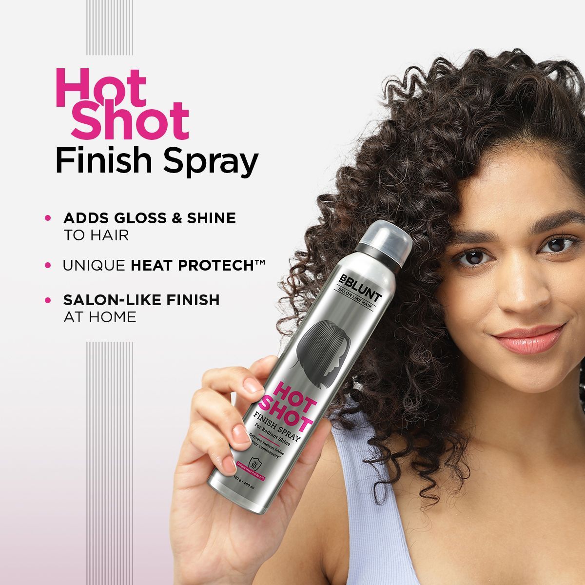 Bblunt Hot Shot Finish Spray For Radiant Shine, 200ml - Image 2 - Buy from Indicrest