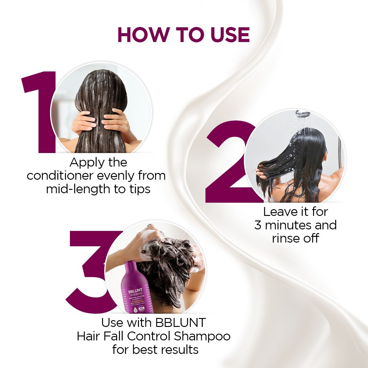 Bblunt Hair Fall Control Conditioner for Stronger Hair, Pack of 3 X 250g - Image 14 - Buy from Indicrest