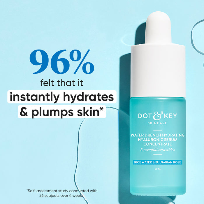 Dot & Key Water Drench Hyaluronic Serum with Ceramides, Intense Hydration, 30m