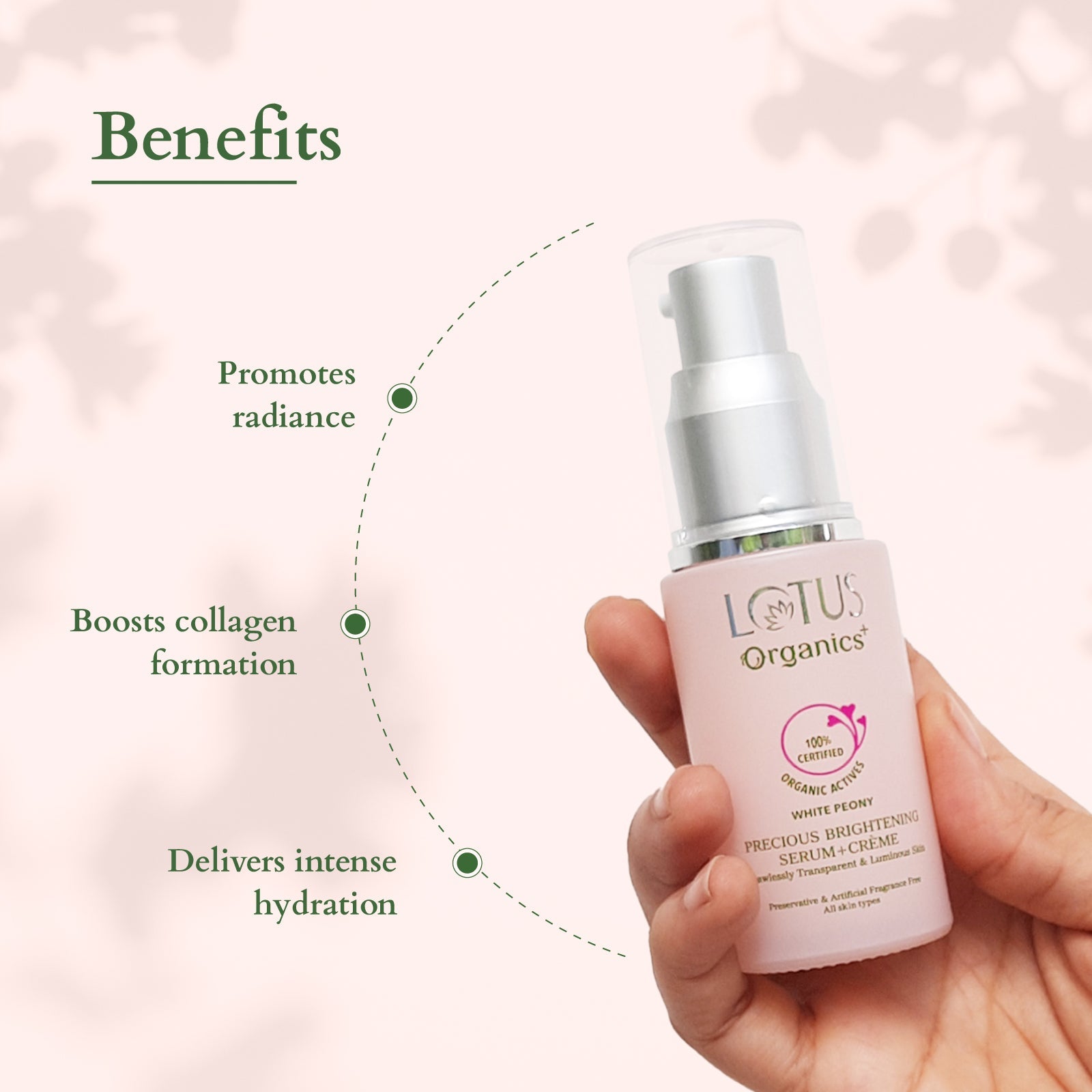 Lotus Herbals Precious Brightening Serum+ Creme, 30ml