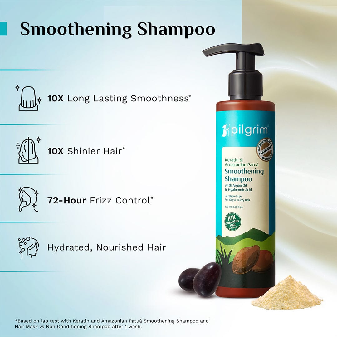 Pilgrim Keratin & Amazonian Patua Smoothening Shampoo, 200ml - Image 9 - Buy from Indicrest