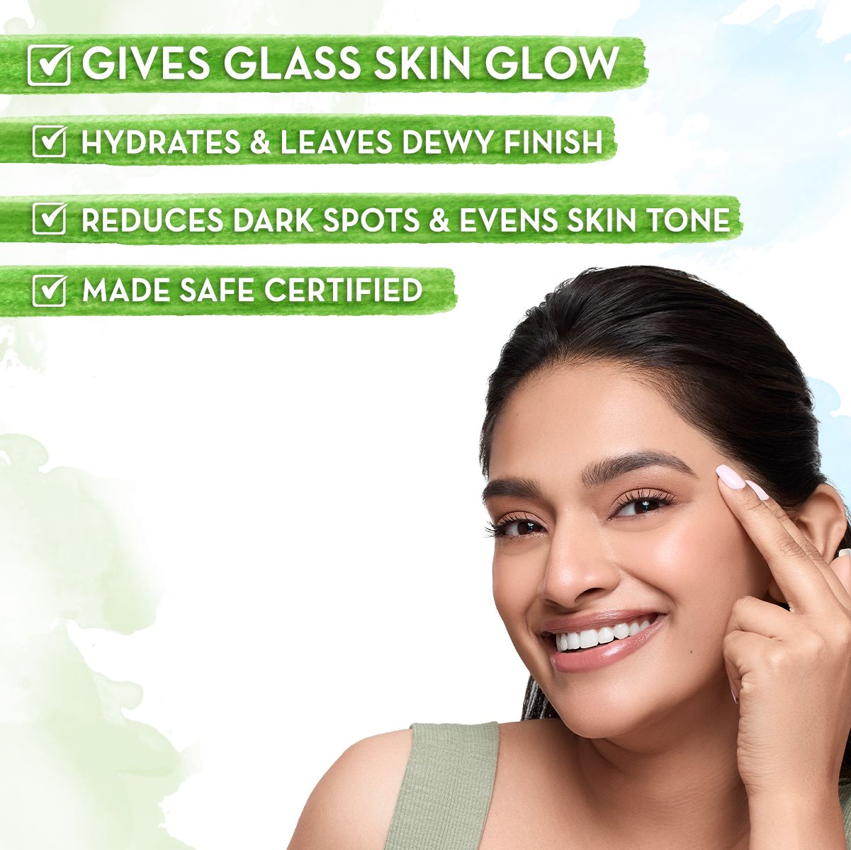 Mamaearth Rice Water Dewy Active Serum With Rice Water & 10% Niacinamide For Glass Skin, 50ml - Image 3 - Buy from Indicrest