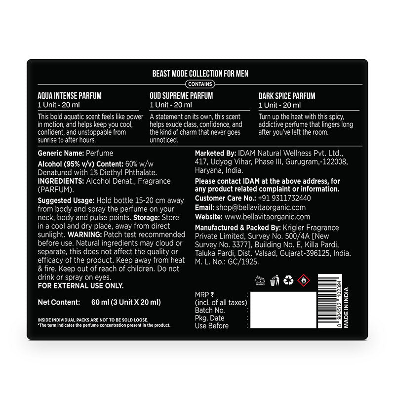 Beast Mode Perfume Collection for Men | 12 hr+ long lasting | 3 x 20ml - Image 11 - Indicrest