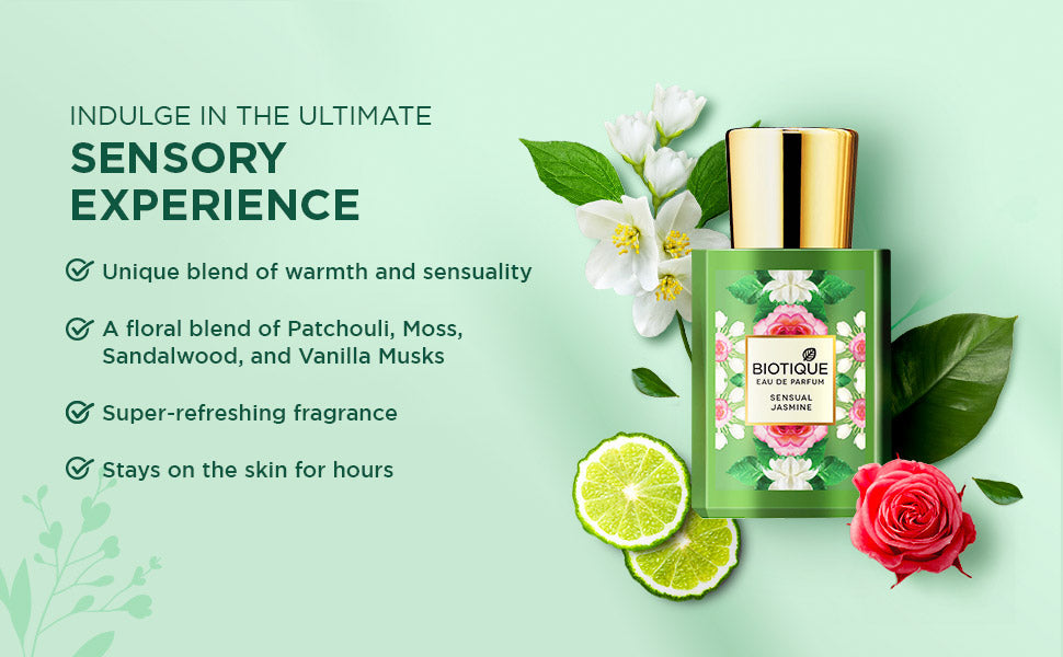 Biotique Sensual Jasmine Eau De Parfum, 50ml - Image 5 - Buy from Indicrest