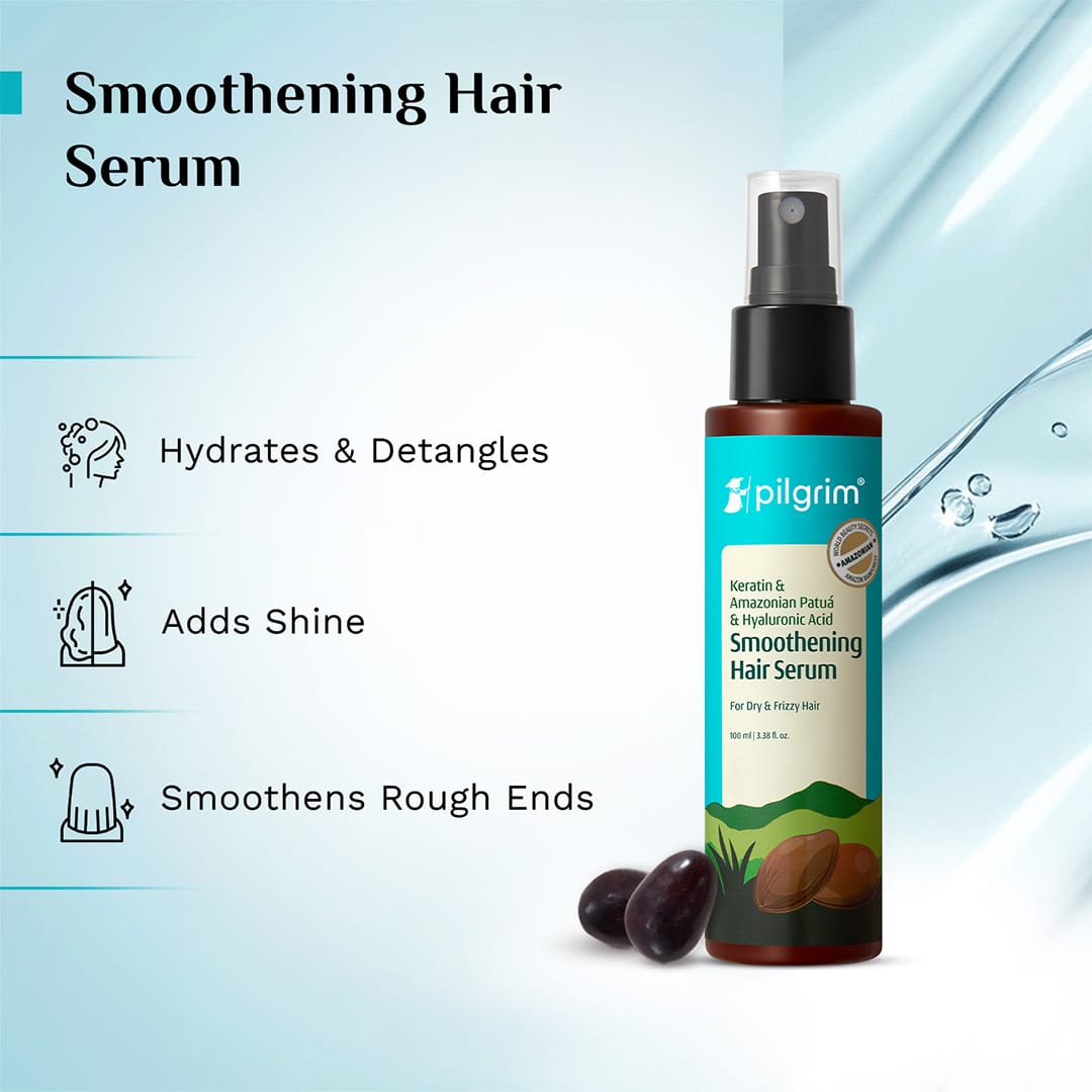 Pilgrim Patua & Hyaluronic Acid Smoothening Hair Serum, 100ml - Image 3 - Buy from Indicrest