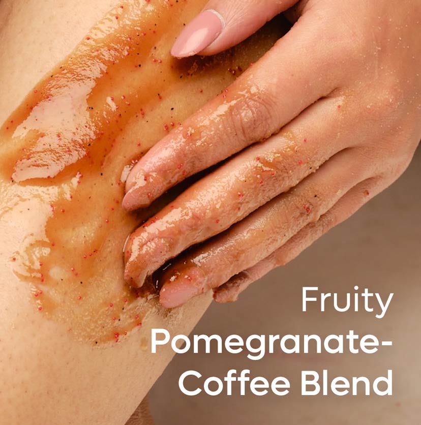 Mcaffeine Coffee Sugar Body Scrub with Pomegranate, 120g - Image 3 - Buy from Indicrest