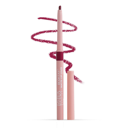 Lotus Herbals Make-Up Ecostay Matte Lip Liner, Vintage Wine, 0.3g