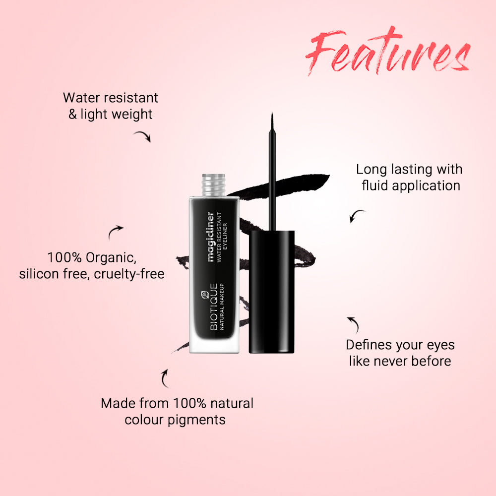 Biotique Natural Makeup Magicliner, Midnight Black, 9ml - Image 2 - Buy from Indicrest