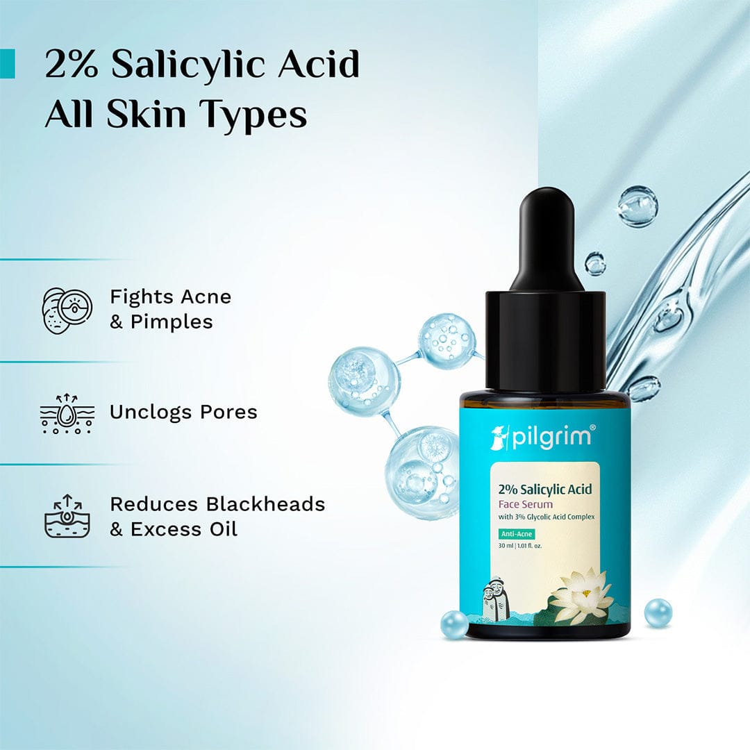 Pilgrim 2% Salicylic Acid Anti-Acne Face Serum, 30ml - Image 3 - Buy from Indicrest