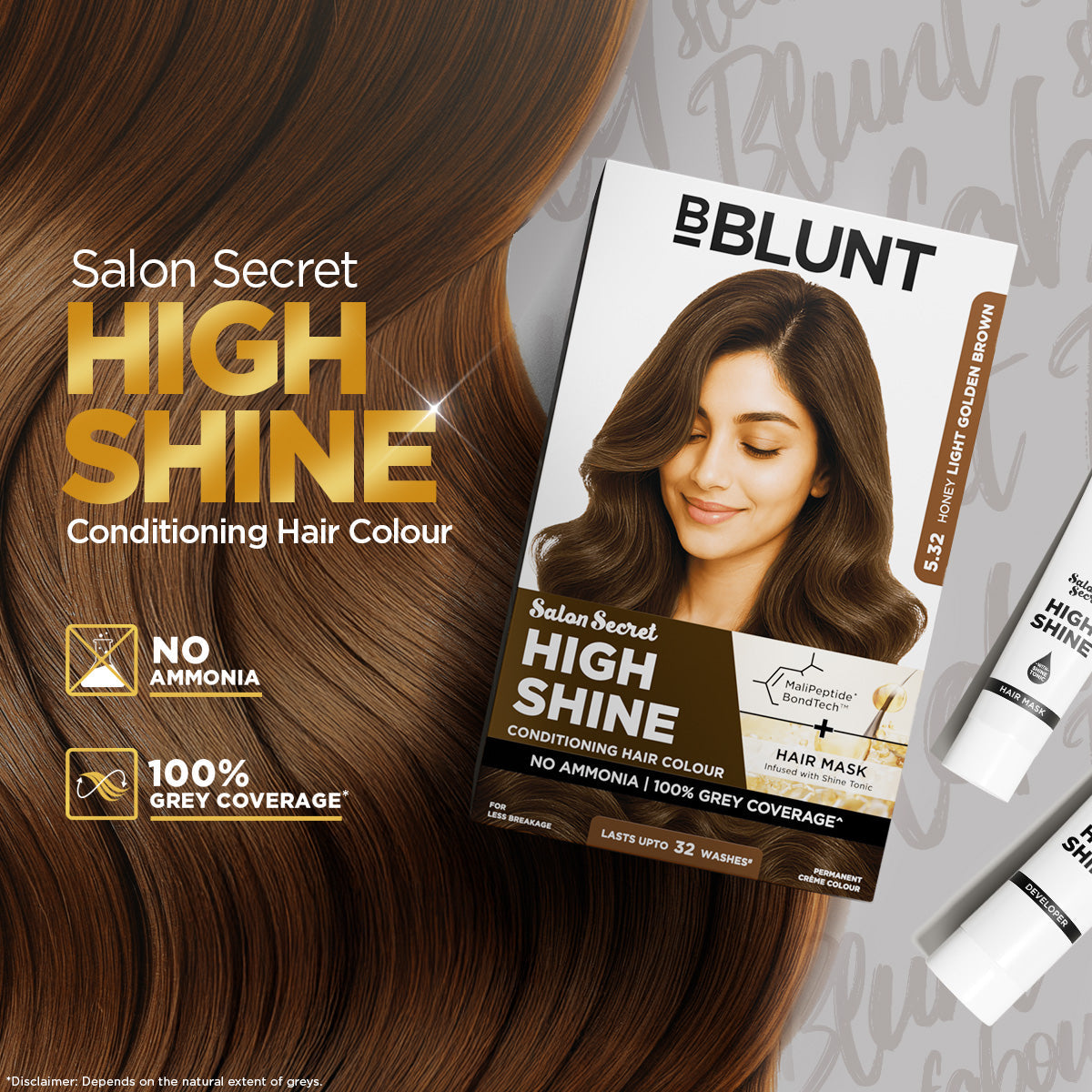 Bblunt High Shine Conditioning Hair Colour, Honey Light Brown Shade 5.32 - Image 17 - Buy from Indicrest