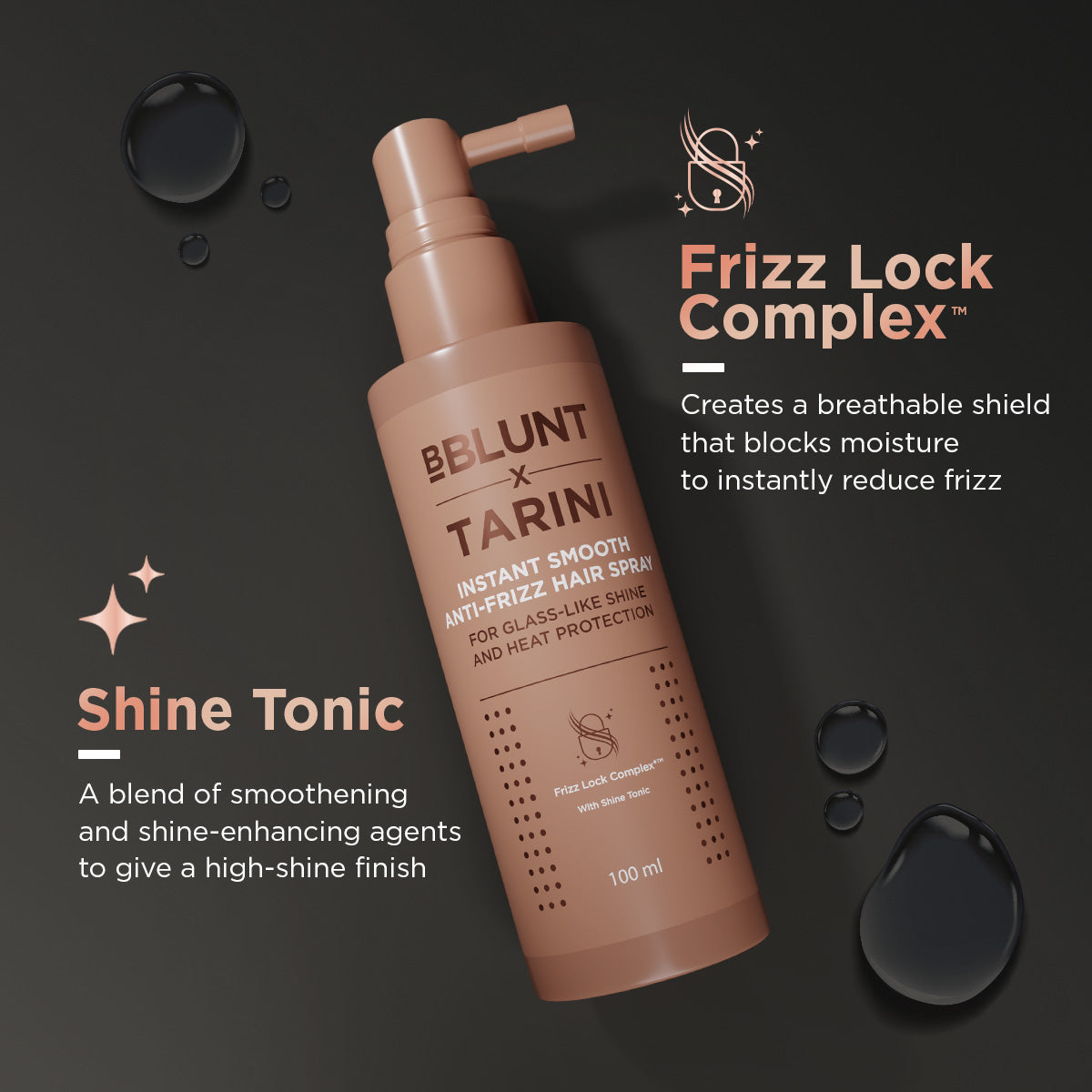 Bblunt Instant Smooth AntiFrizz Hair Spray, Tarini Peshawaria, Pack of 3 X 100ml - Image 4 - Buy from Indicrest