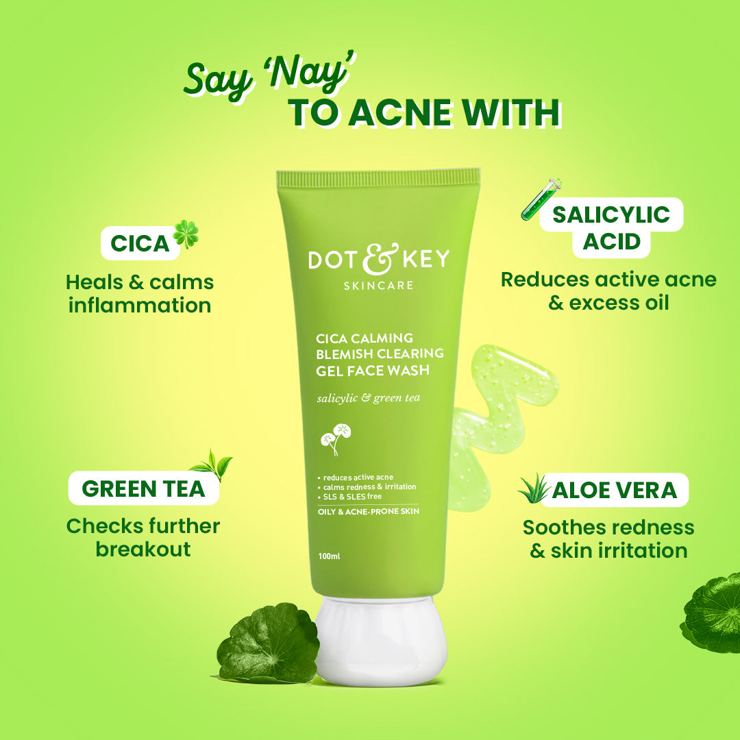 Dot & Key Cica + Salicylic Acid Face Wash for Oily Skin, 175ml