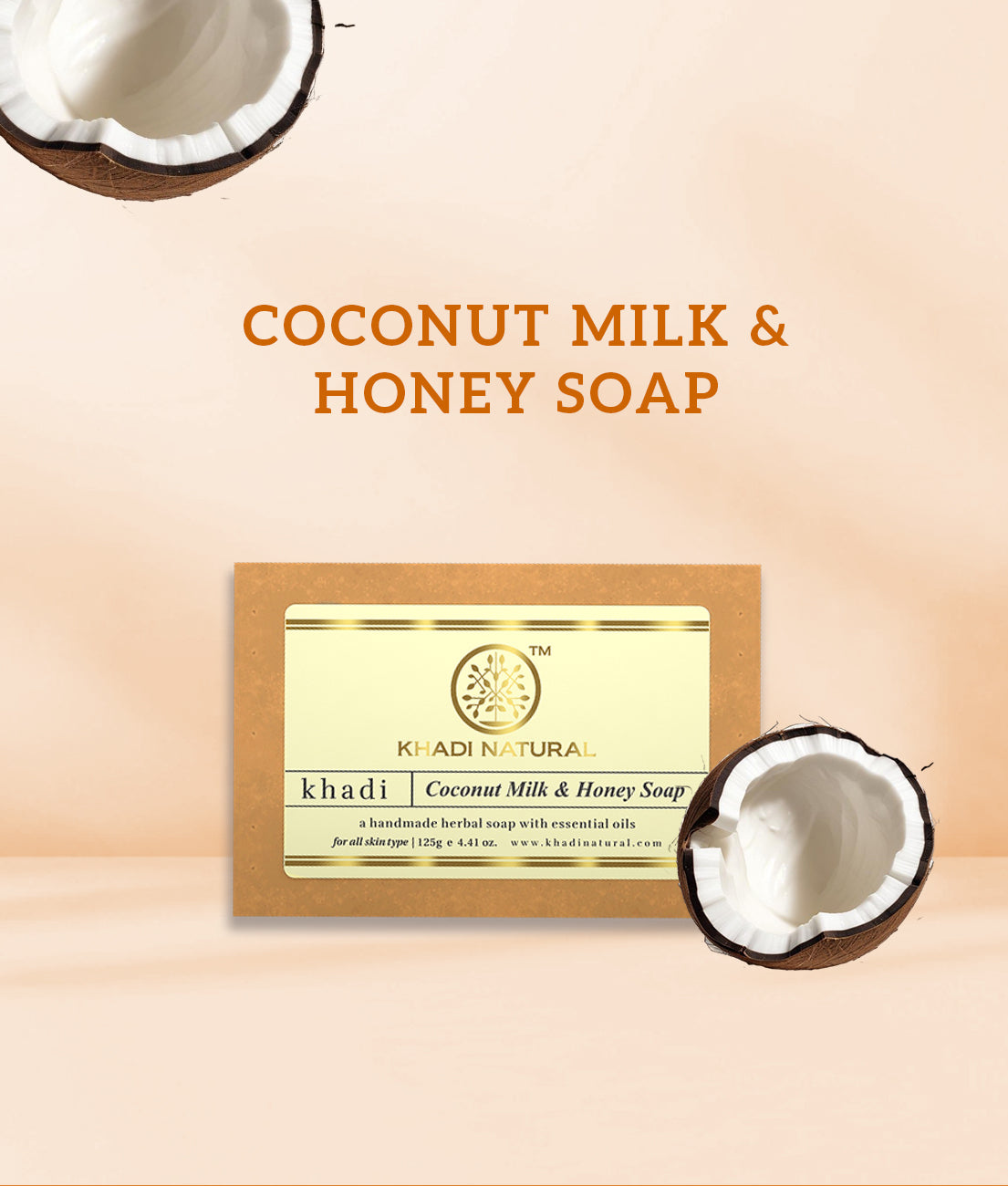 Khadi Natural Coconut Milk & Honey Soap Combo Pack Of 8 – 125gm Each - Image 7 - Buy from Indicrest