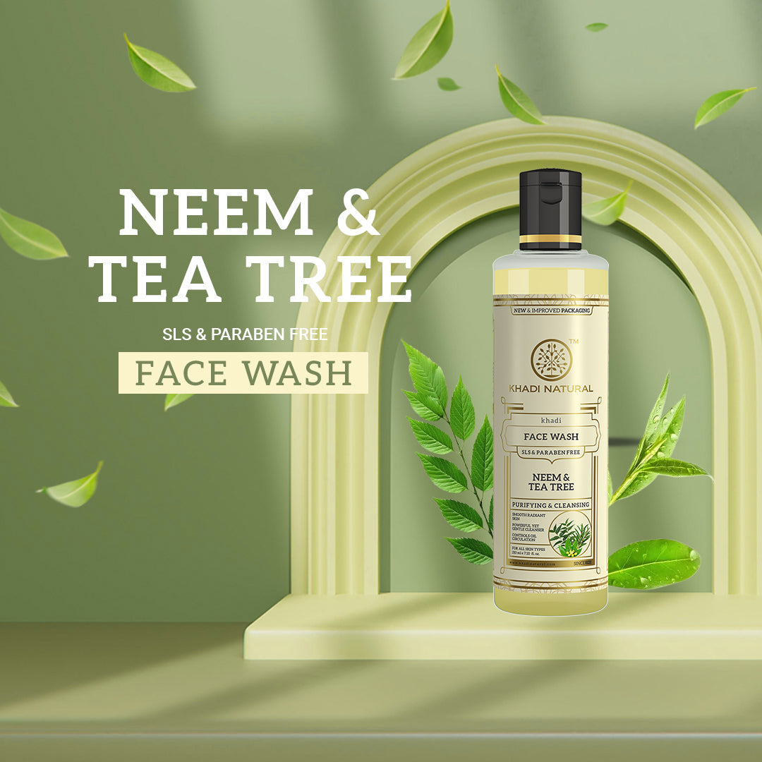 Khadi Natural Neem & Tea Tree Face Wash SLS & Paraben Free - 210ml - Image 8 - Buy from Indicrest