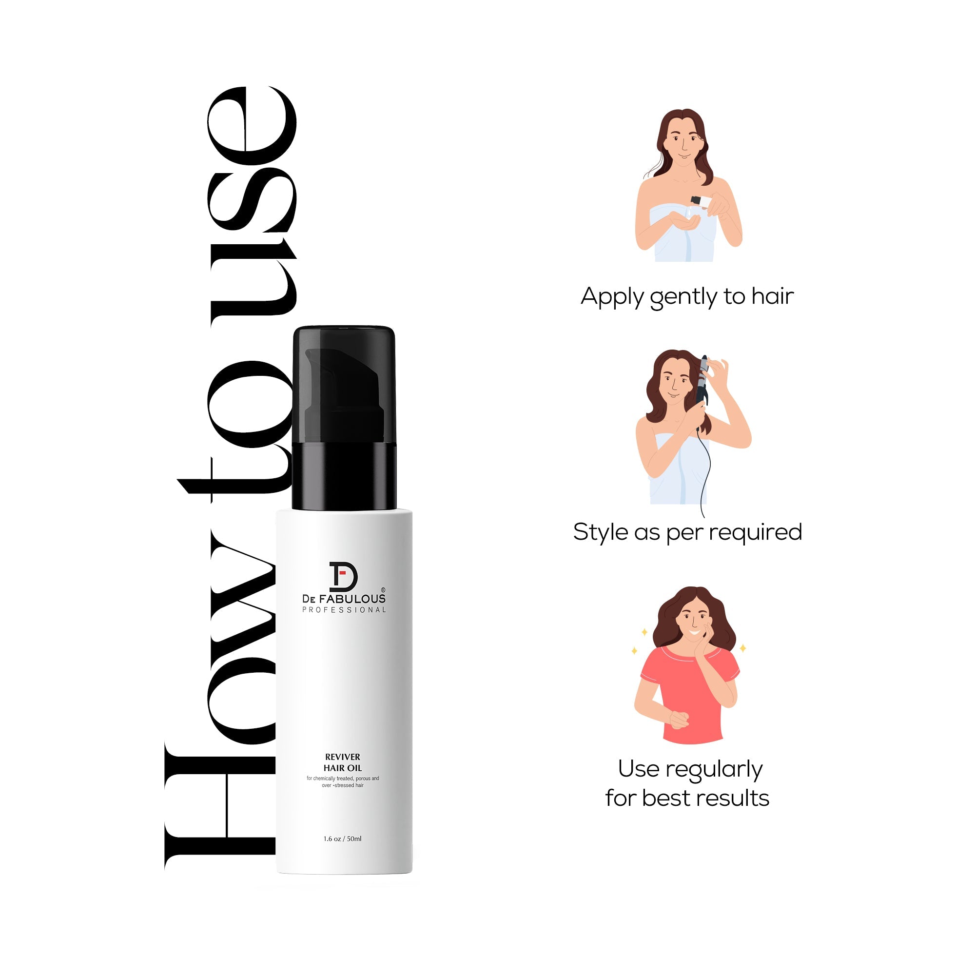 De Fabulous Reviver Hair Oil, 50ml - Image 3 - Buy from Indicrest