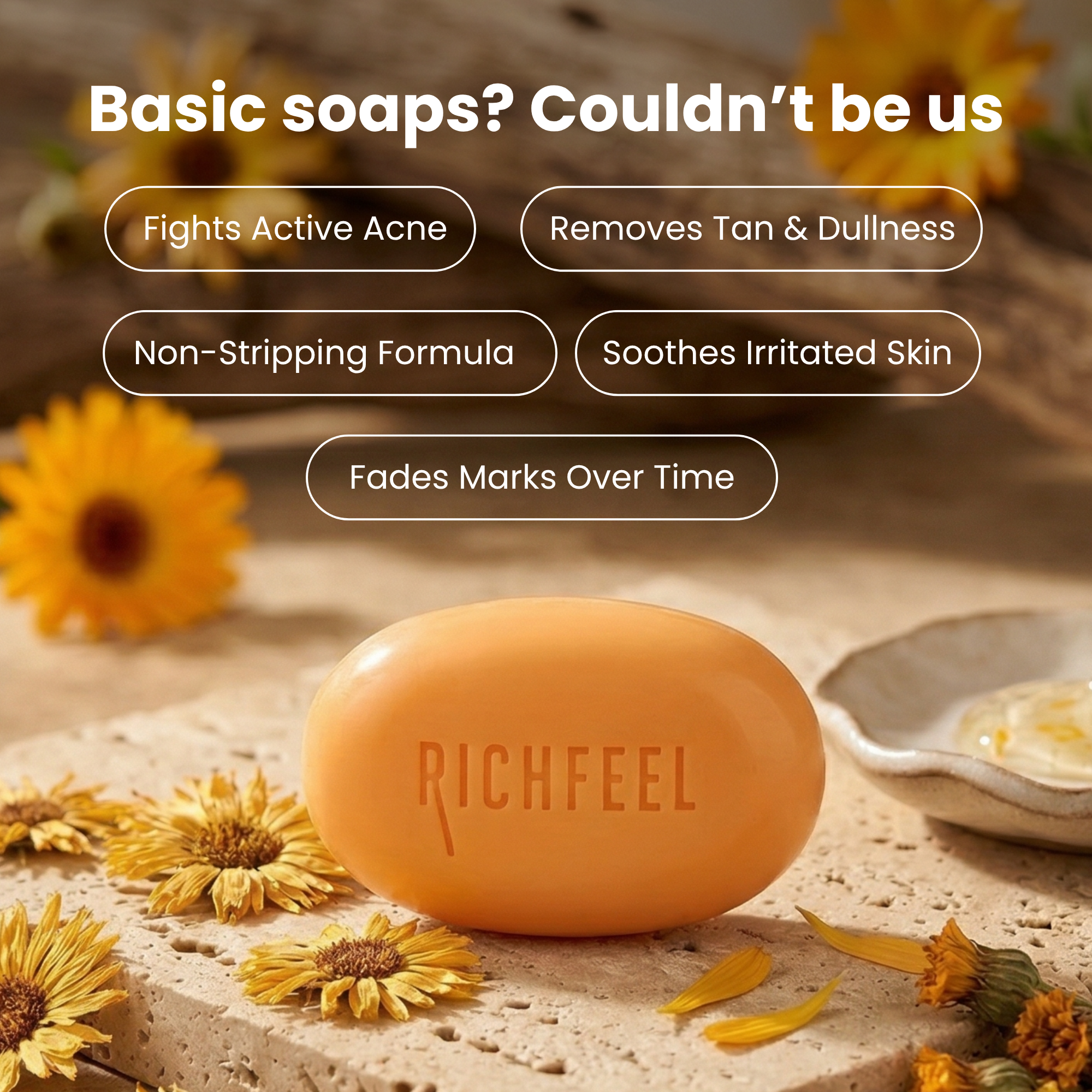 Richfeell Calendula Anti Acne Soap 75 G Pack of 6 - Image 3 - Buy from Indicrest