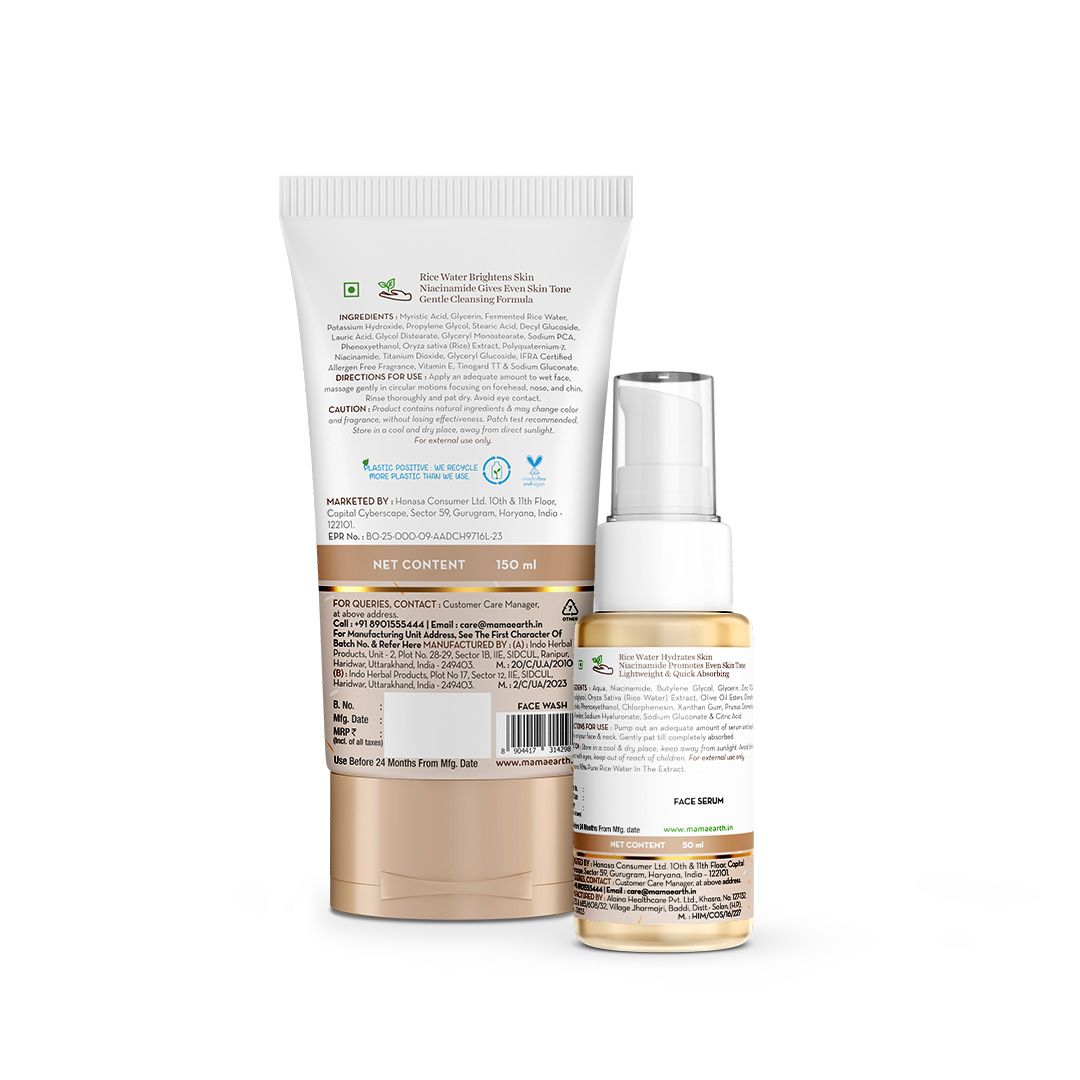 Mamaearth Rice Dewy Bright Kit with Rice Water & Niacinamide for Glass Skin Glow - Image 2 - Buy from Indicrest