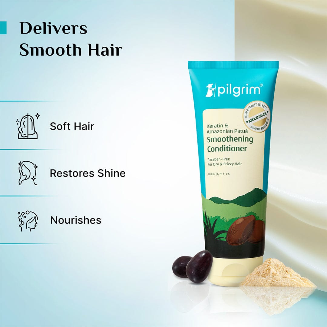 Pilgrim Patua & Keratin Hair Smoothening Conditioner, 200ml - Image 3 - Buy from Indicrest