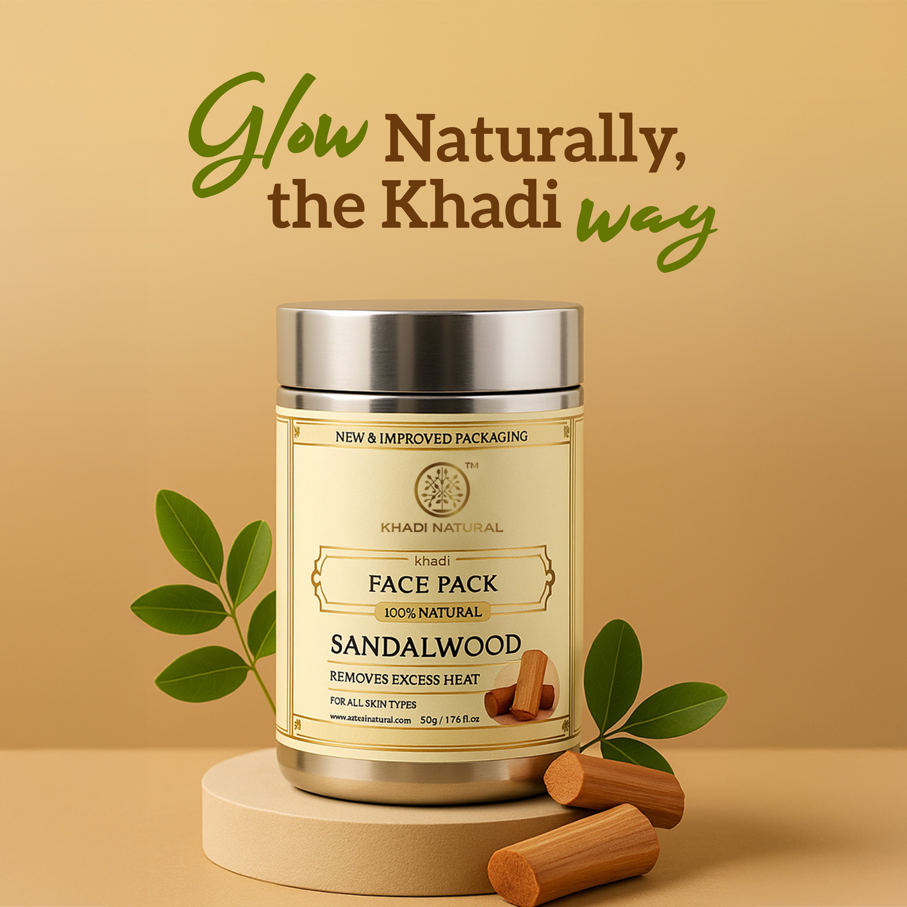 Khadi Natural Sandalwood Face Pack - 50gm - Image 9 - Buy from Indicrest