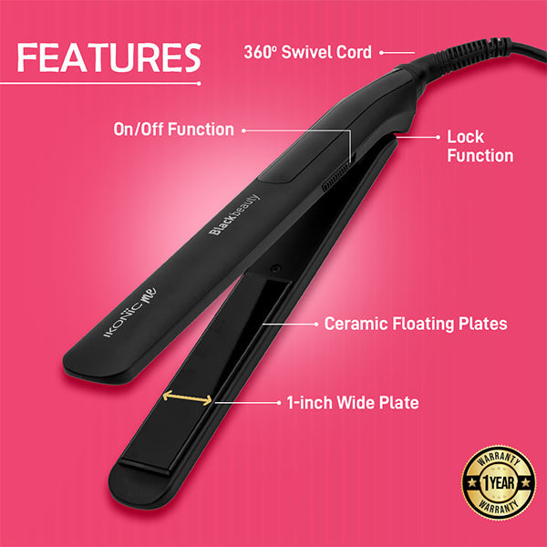 Ikonic Me Black beauty Hair Straightener