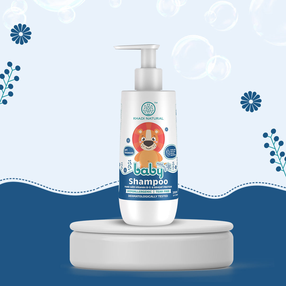 Khadi Natural Baby Hair Cleanser Made With Vitamin B-5 and Wheat Protein, Mild Baby Shampoo - 200ml - Image 5 - Buy from Indicrest